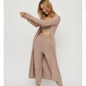 Long pink cardigan- Dynamite- size XS